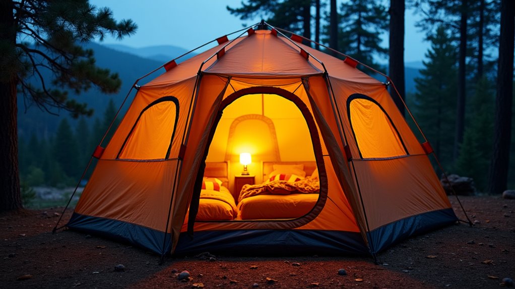 spacious family camping tent