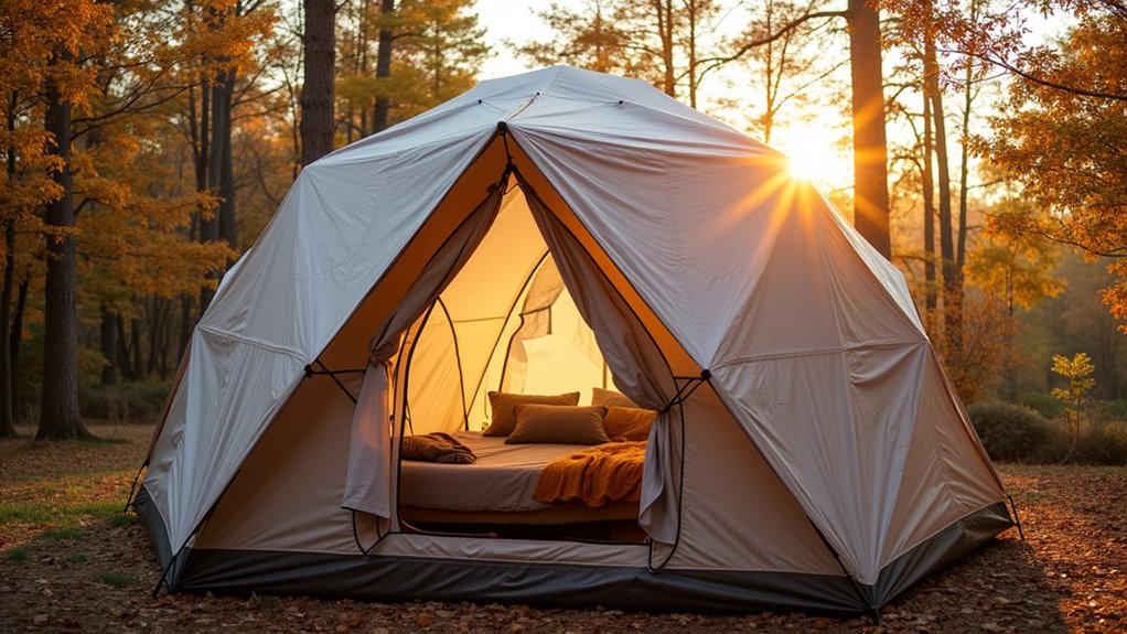 spacious tent for comfort