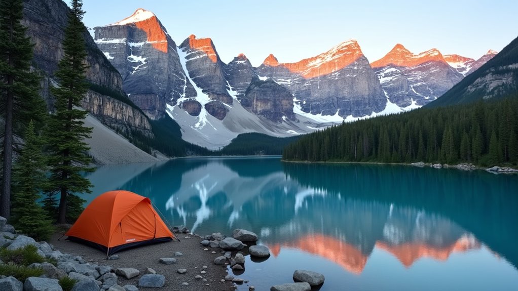 stunning mountain lake reflections