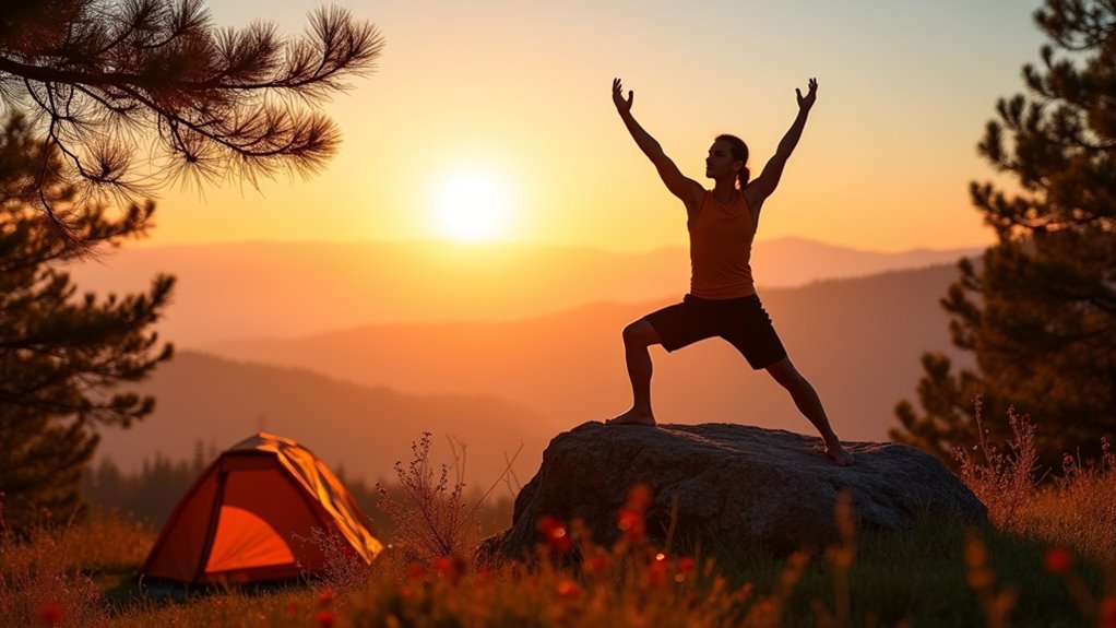 sunrise yoga energizes campers