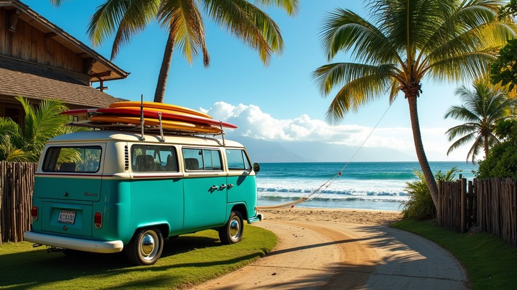 surfing accommodations and transportation