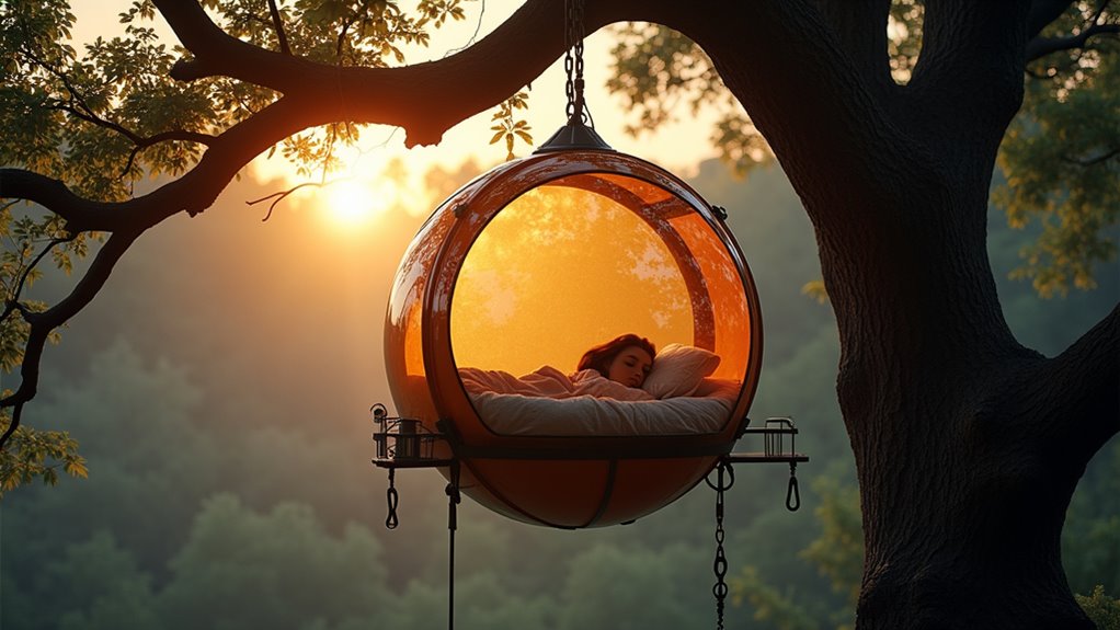 suspended forest canopy shelter