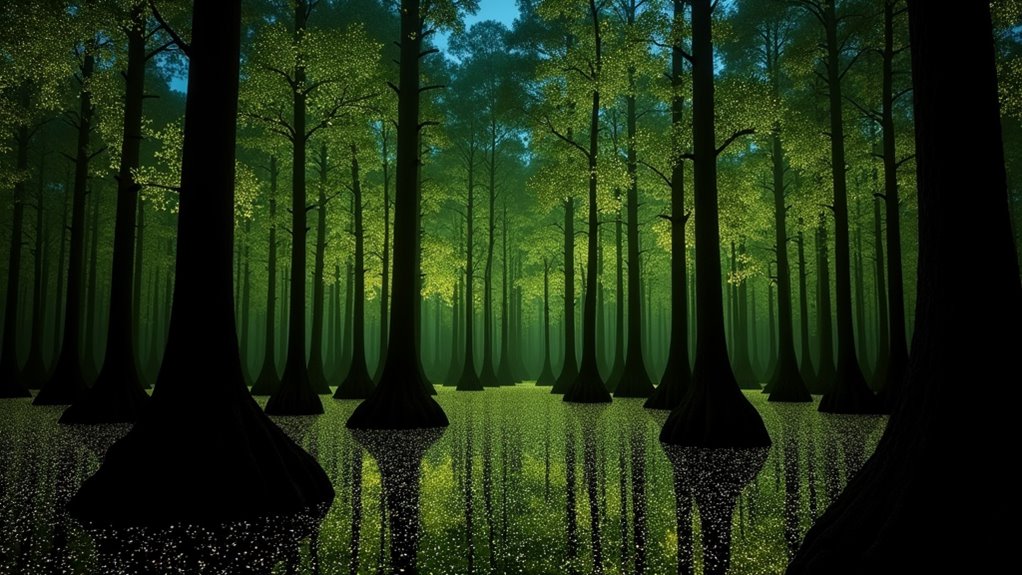 synchronous fireflies light show