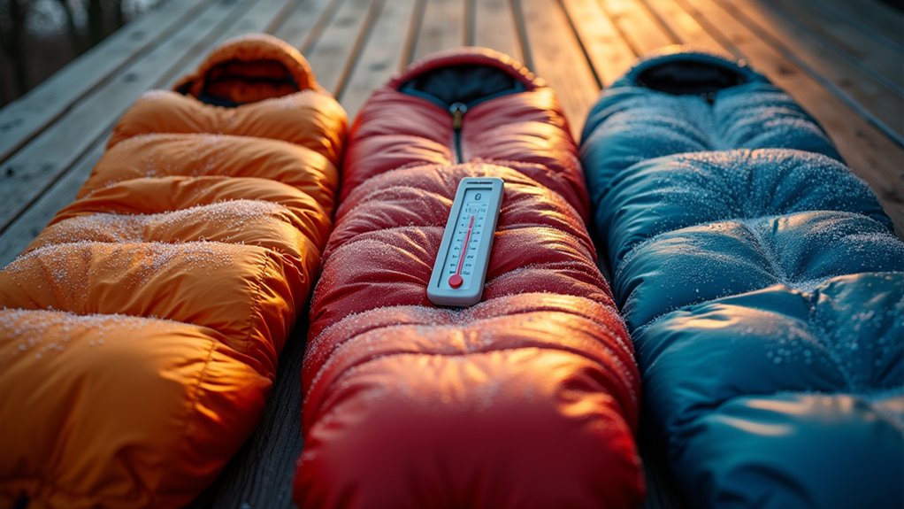 temperature ratings for sleeping bags