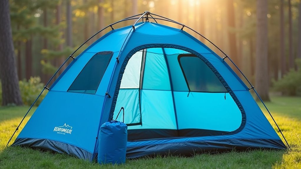 tent setup and portability