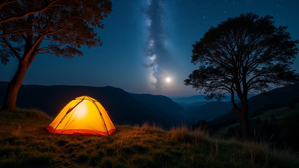 tranquil camping in nature