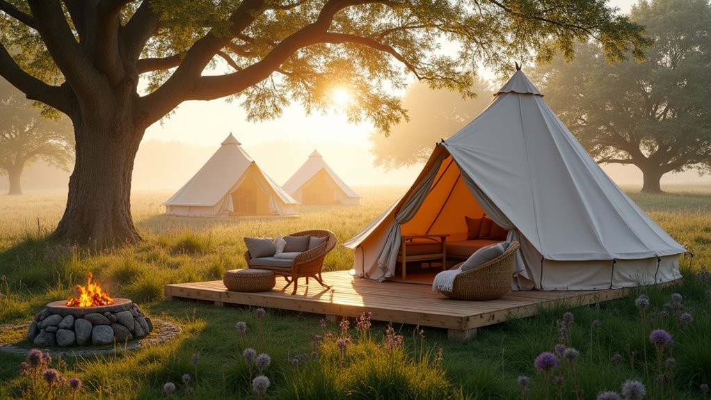 tranquil woodland camping experience