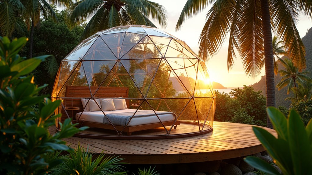 transparent luxury tropical camping