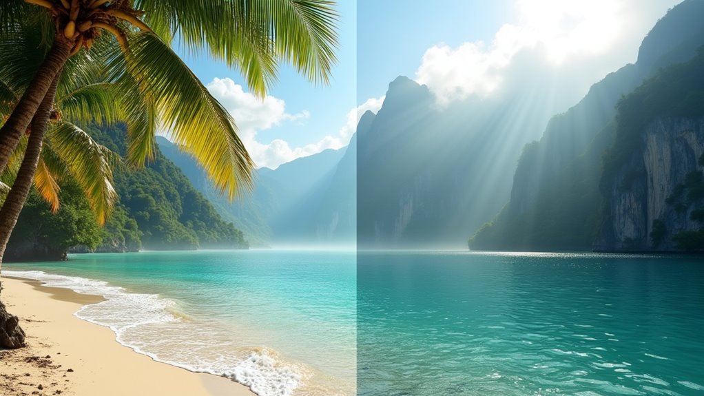 tropical warmth versus mountain cool