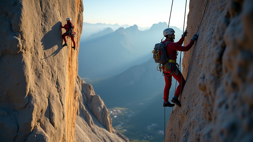 vertical climbing camping adventure