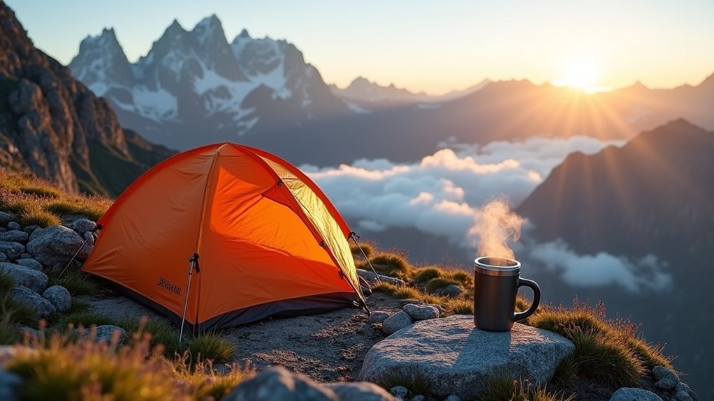 vivid mountain sunrise views