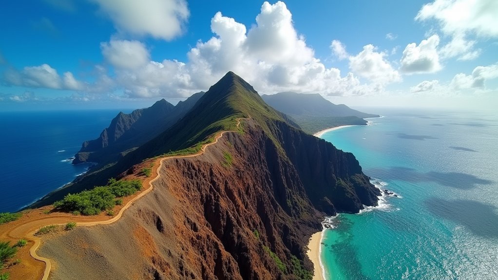 volcanic crater rim hike