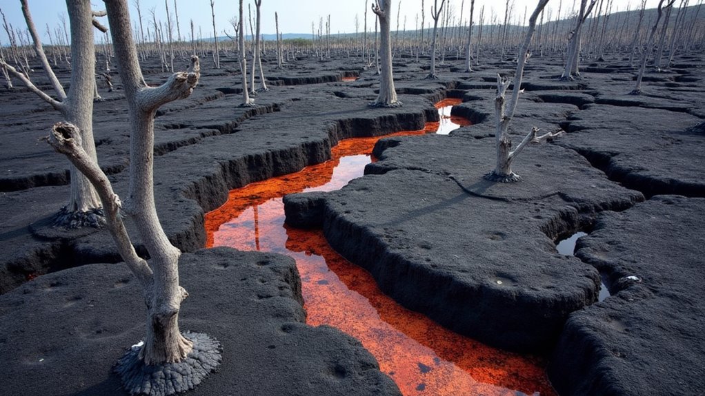 volcanic landscape recovery walk