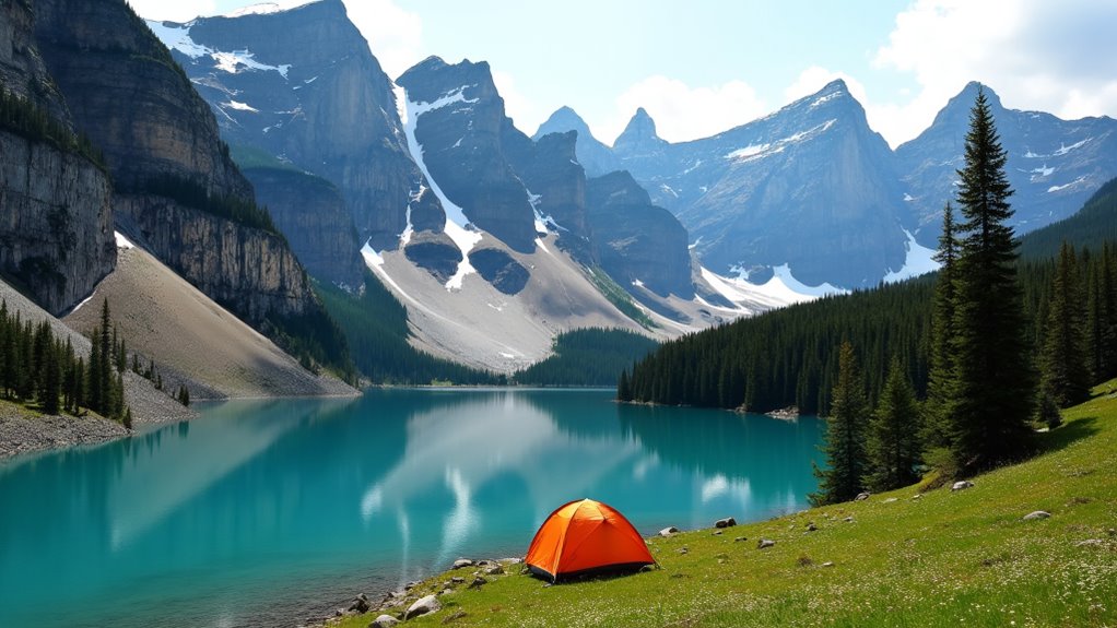 waterfalls campgrounds glacier views
