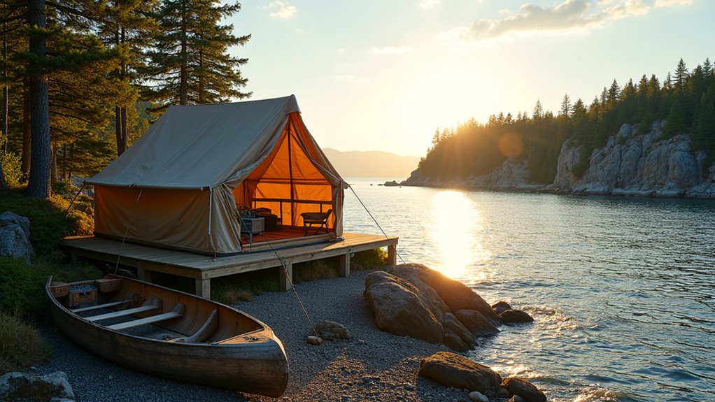 waterfront camping and activities