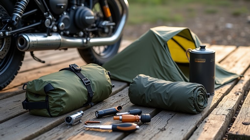 weather ready motorcycle camping gear