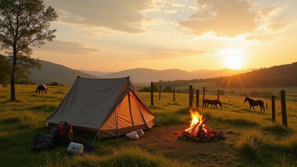 wild ponies mountain camping