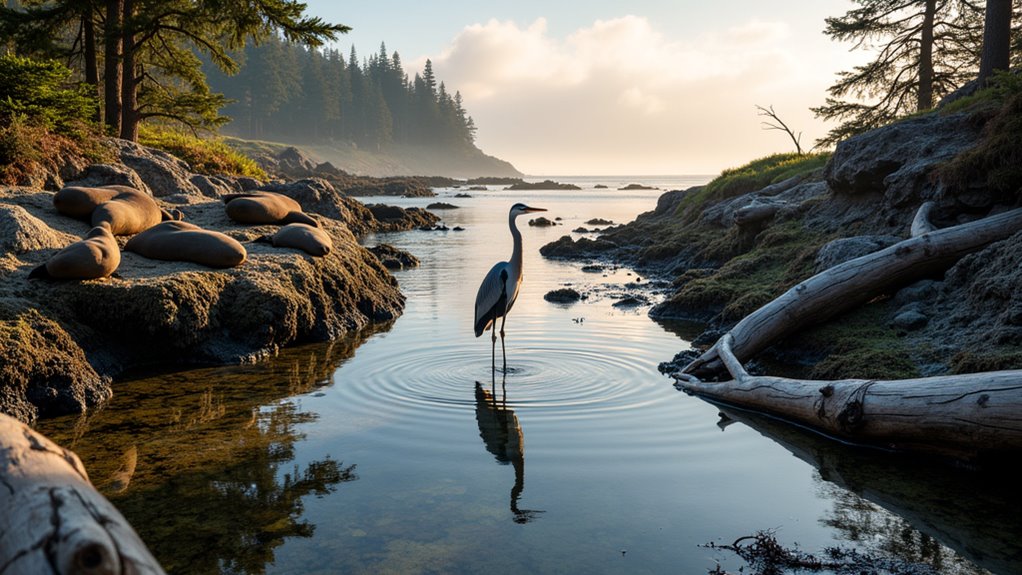 wildlife seals herons marine