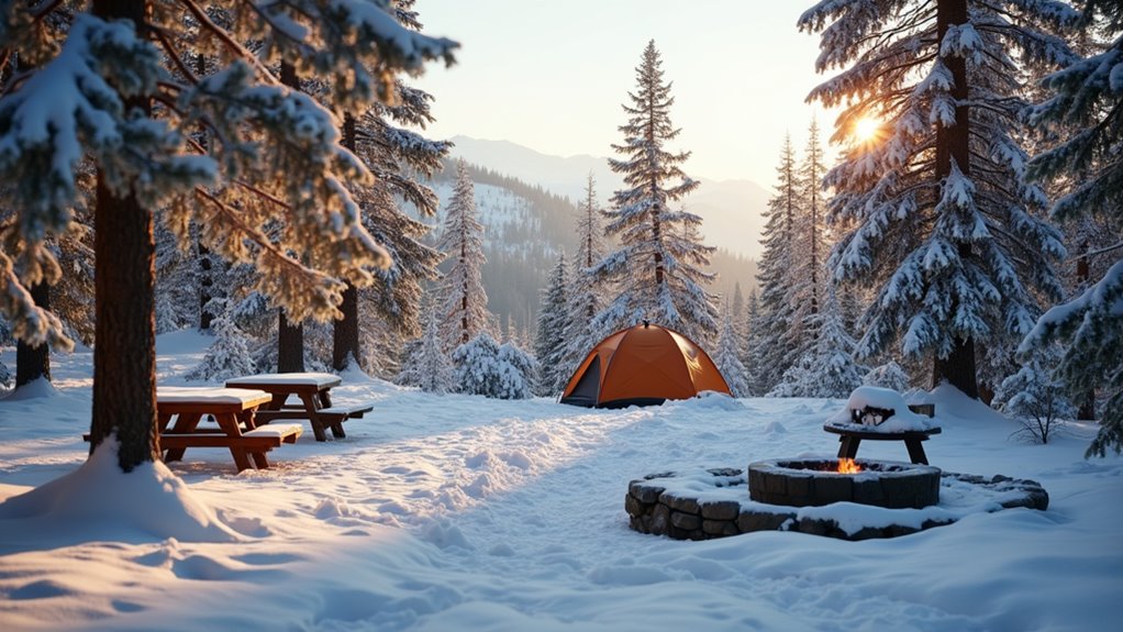winter camping cost savings
