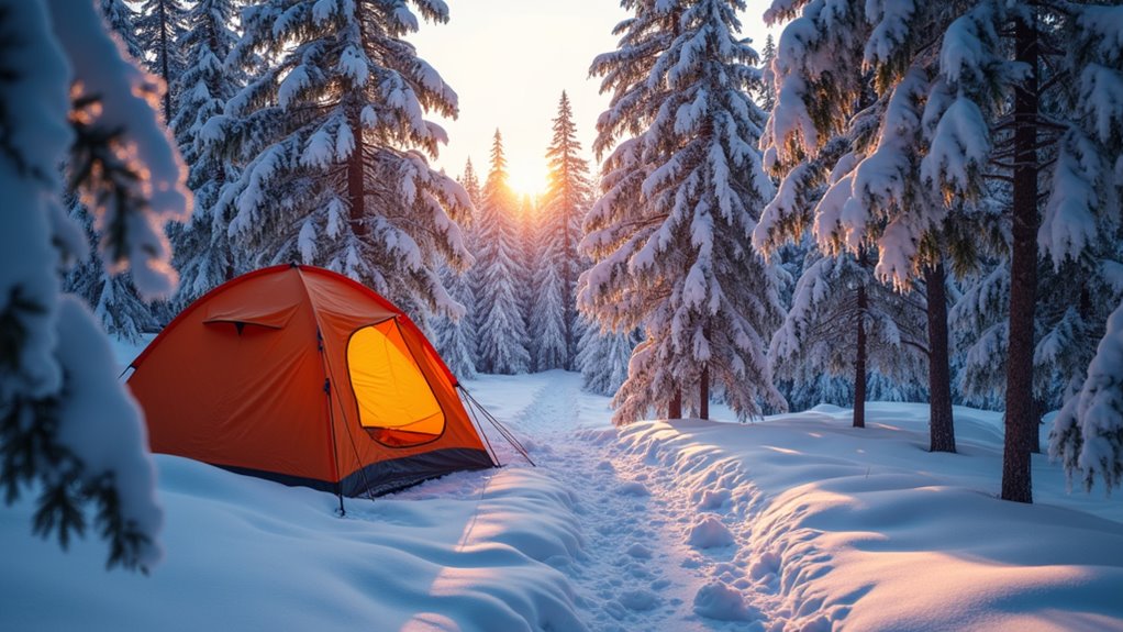winter camping essentials and safety