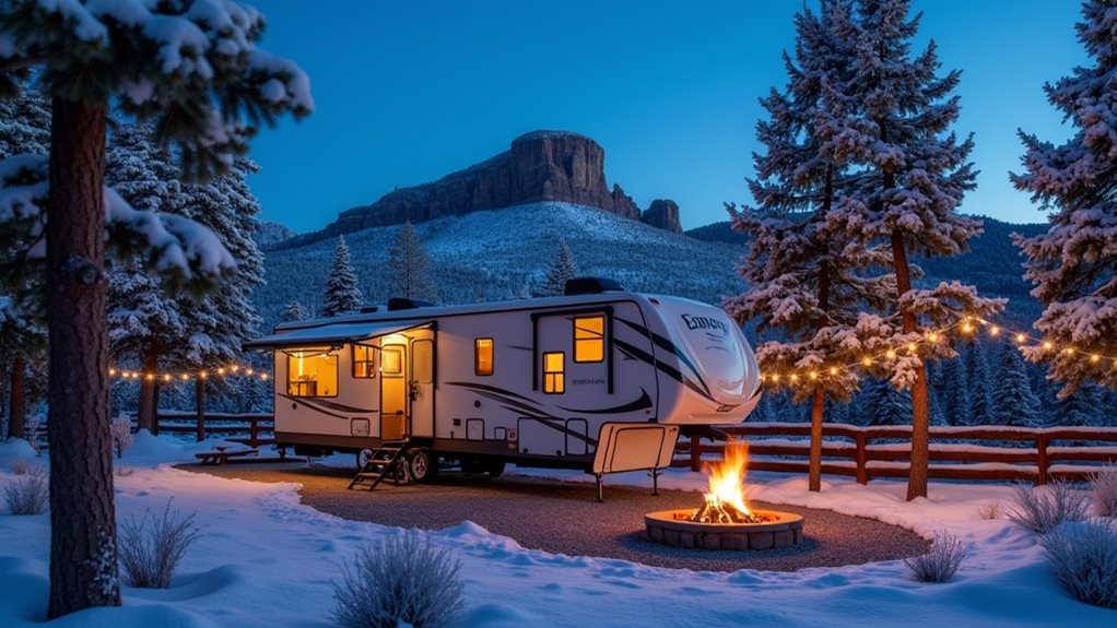 winter camping in comfort