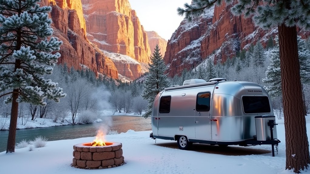 winter camping in utah