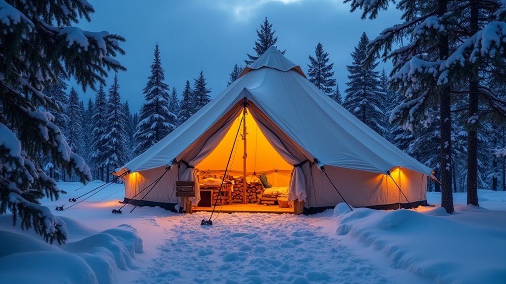 winter camping shelter strategies