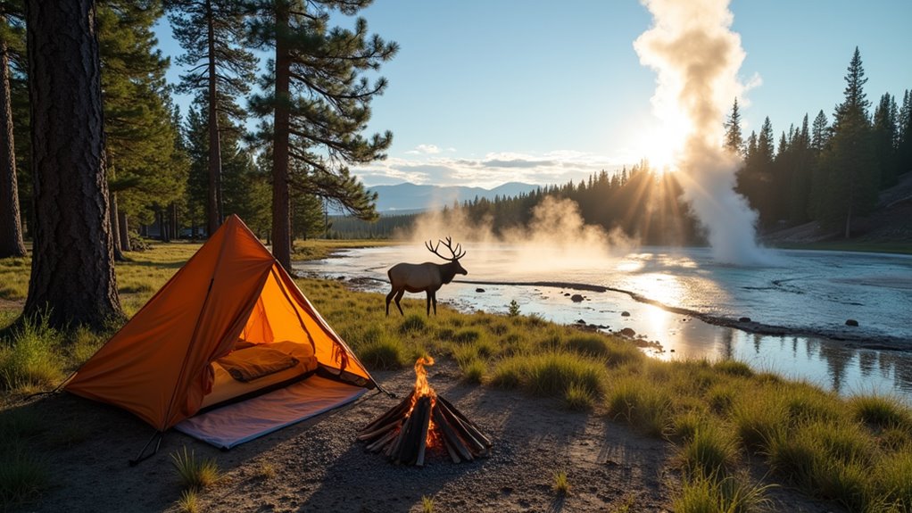 yellowstone camping and wildlife