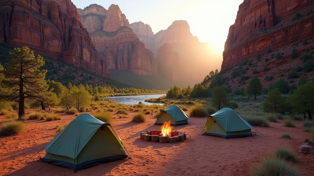 zion camping hikes permits