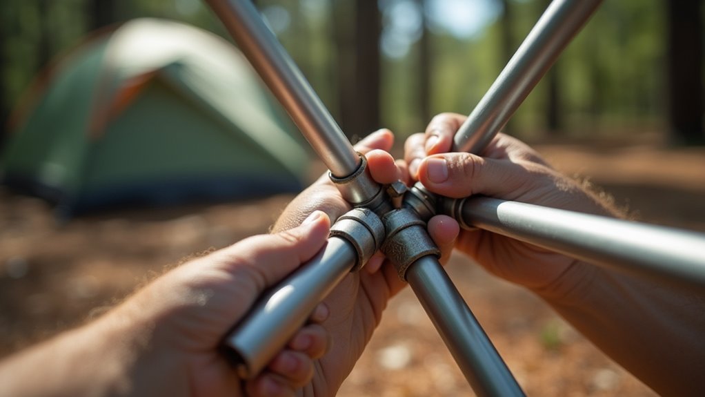 assemble poles fully first