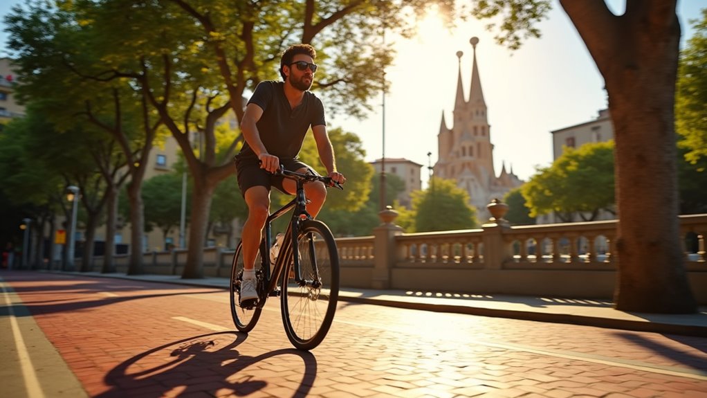 barcelona s cycling coastal infrastructure