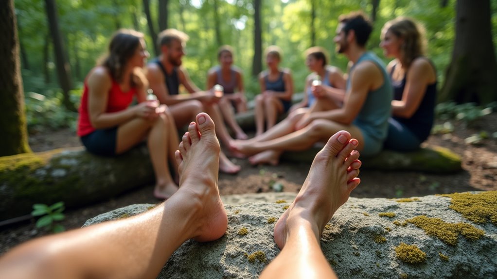 barefoot hiking fosters community