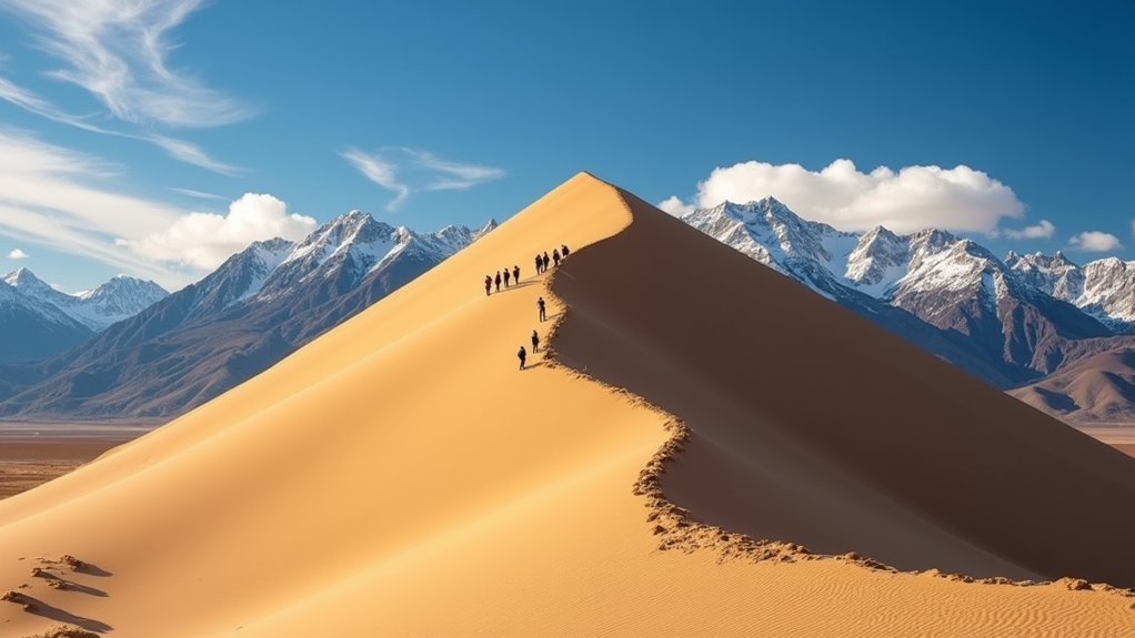 challenging ascent to star dune