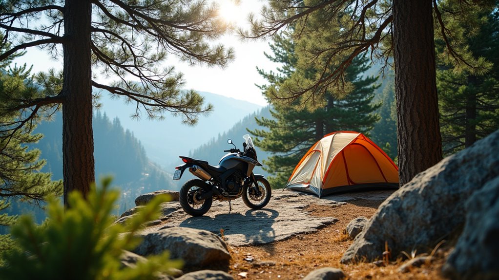 choose shaded elevated campsites