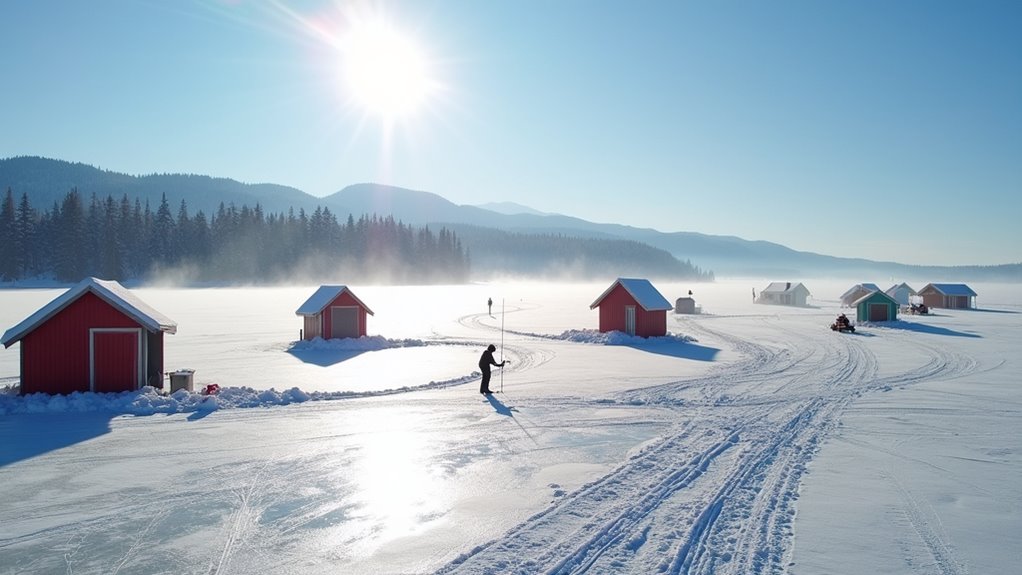 ice fishing in blue mountain