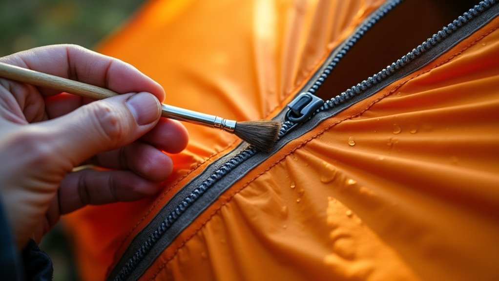 keep tent zipper smoothly lubricated