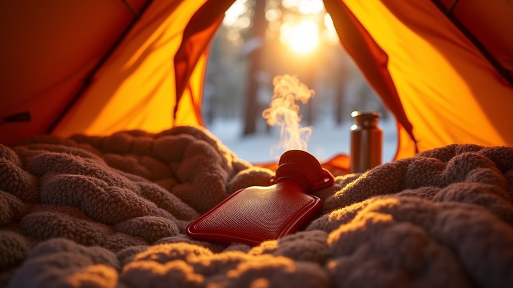 pre warm sleeping area beforehand