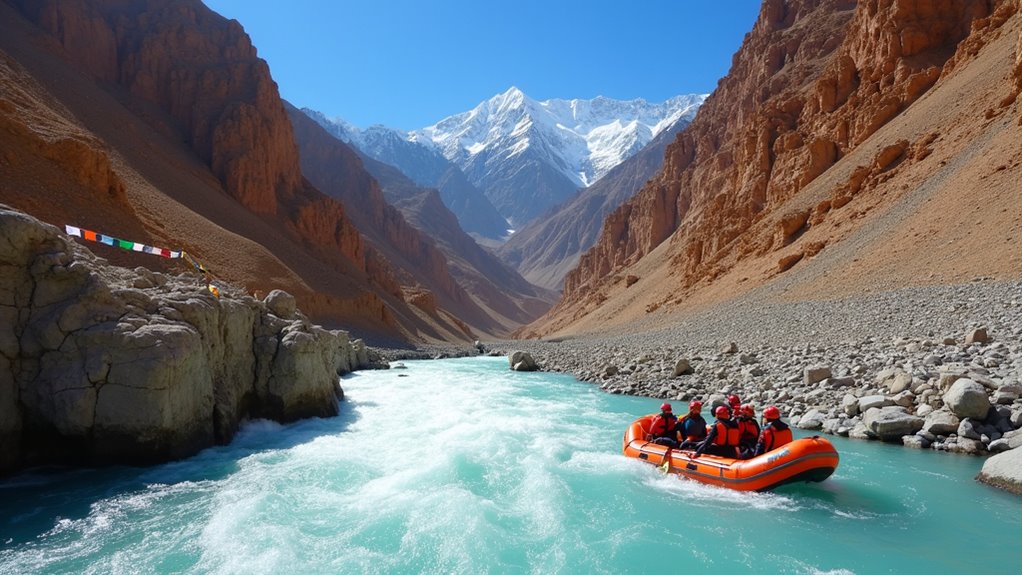 remote high altitude river rafting