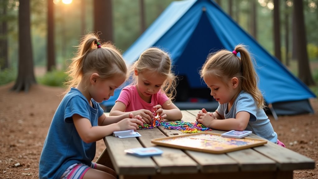 screen free camping activities