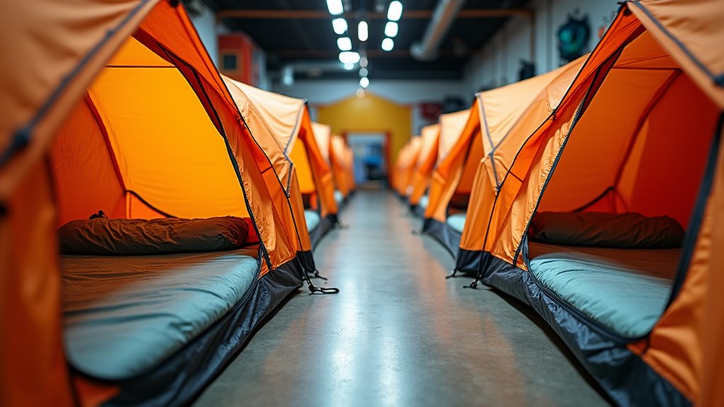 smart tent interior organization