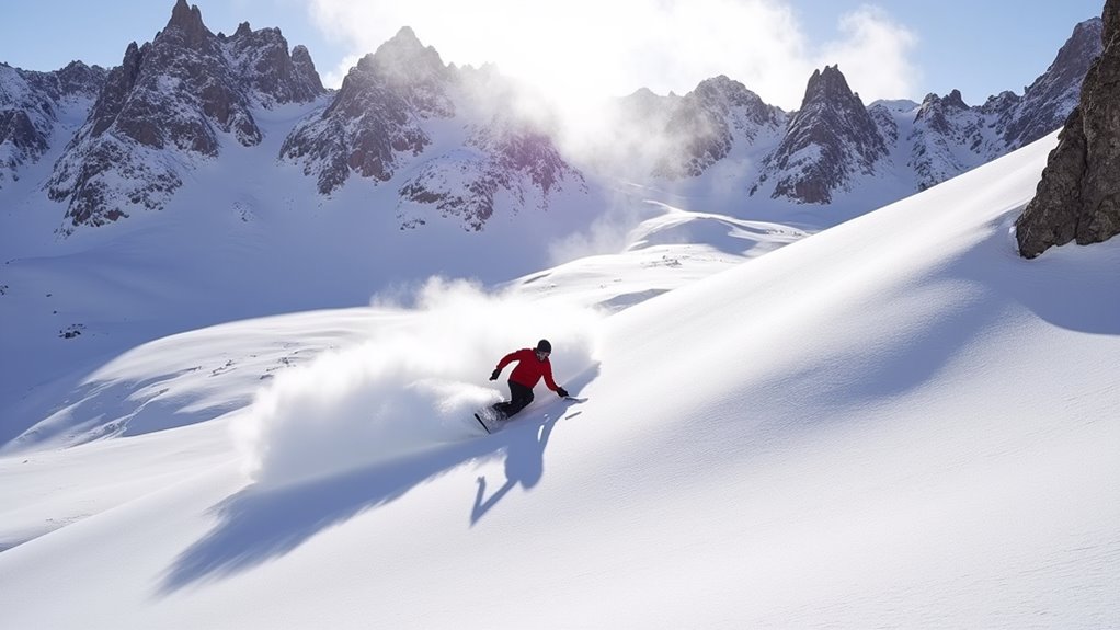 volcanic terrain endless snowboarding